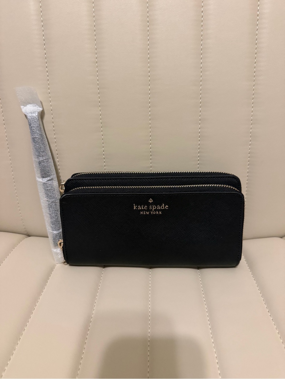 Kate Spade Black Double-Zip Wristlet Wallet